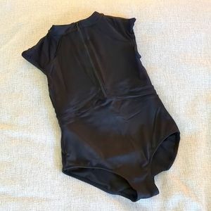 Bloch mesh back black ballet leotard girls size 12